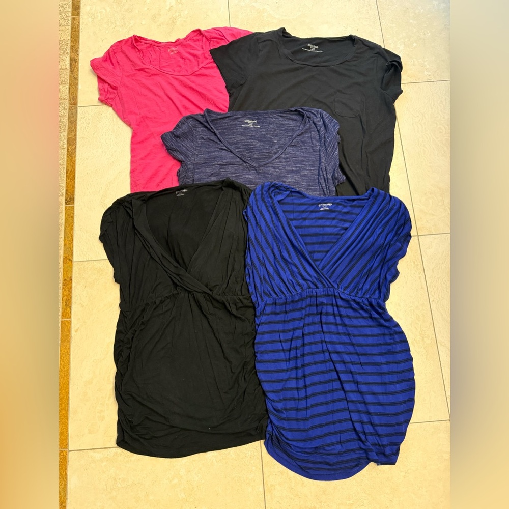 Bundle of 5 Motherhood Maternity Shirts